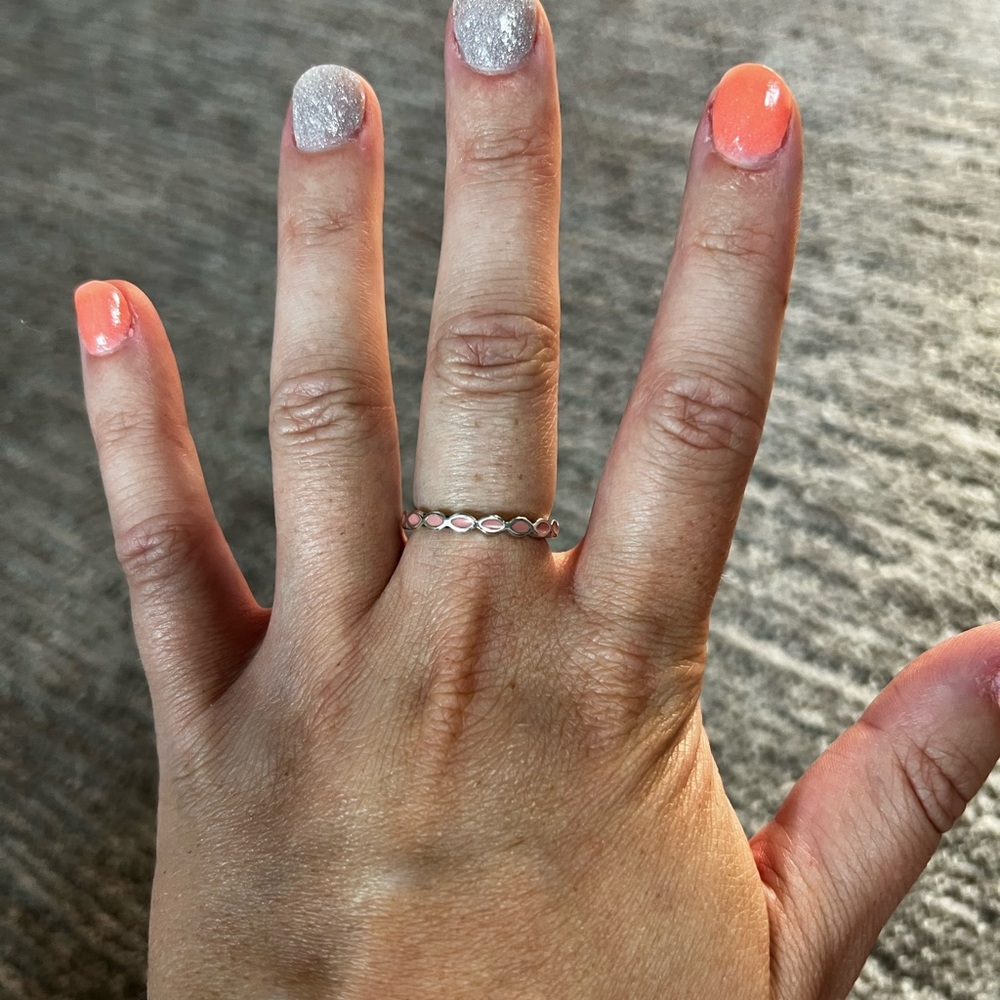 Pandora pink ribbon ring